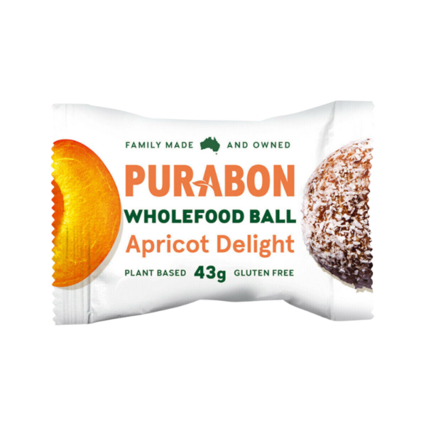 Apricot delight wholefood ball 43g - Purabon