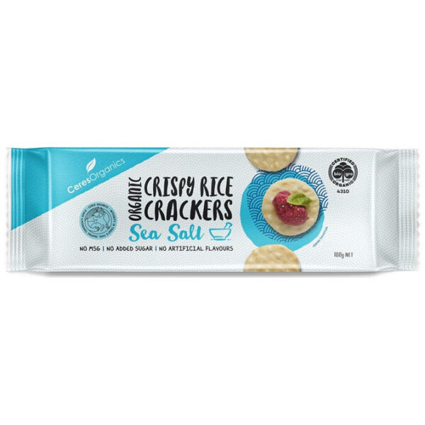 Crispy rice crackers sea salt 100g - Ceres Organics