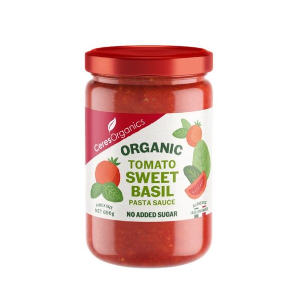 Pasta sauce tomato sweet basil 690g - Ceres organics