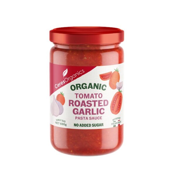 Pasta sauce tomato roasted garlic 690g - Ceres organics