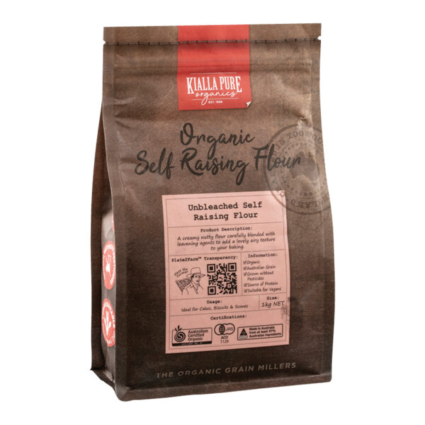 Kialla pure unbleached self raising flour 1kg