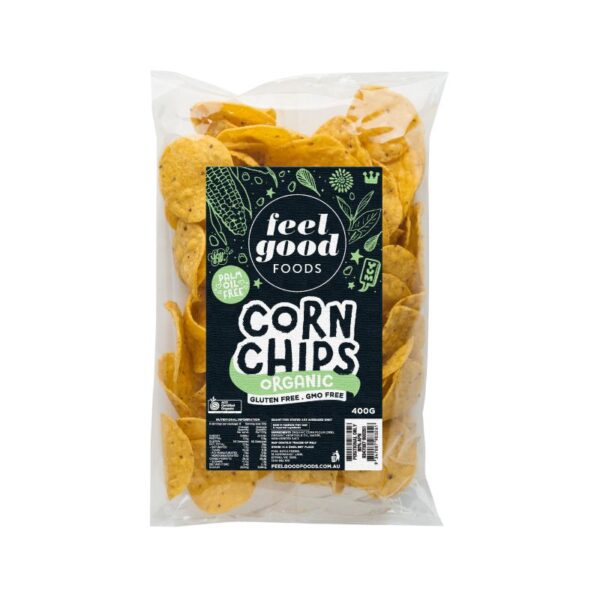 Natural organic corn chips 400g - Feel good foods