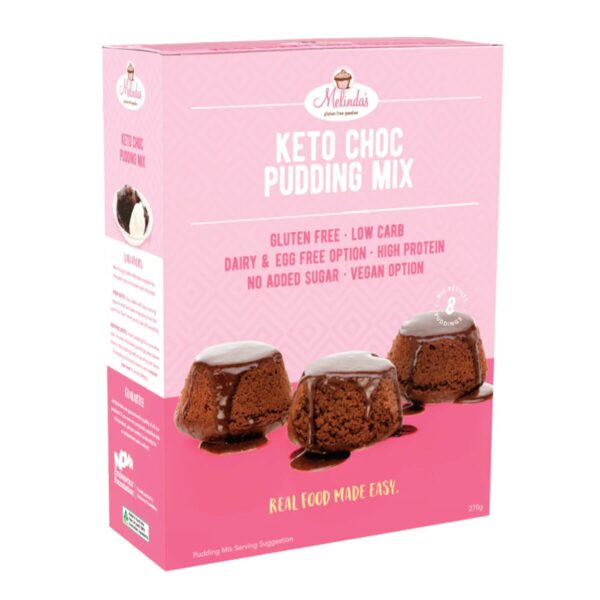 Keto choc pudding mix 270g - Melindas