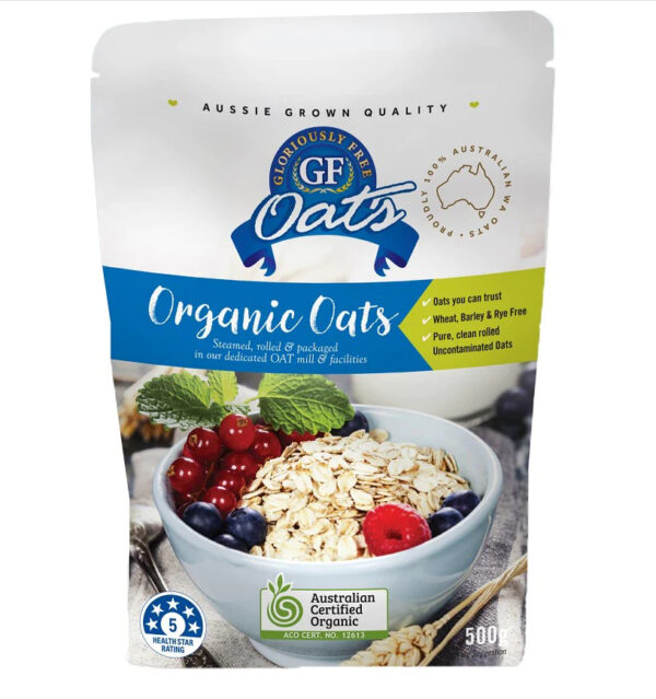 Organic Uncontaminated Oats 500g - Gloriously Free