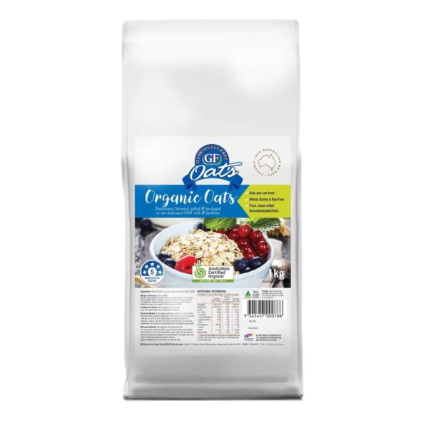 Organic Uncontaminated Oats 1kg - Gloriously Free