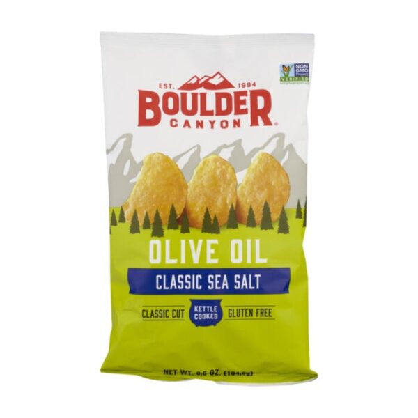 Olive oil sea salt chips 142g - Boulder Canyon