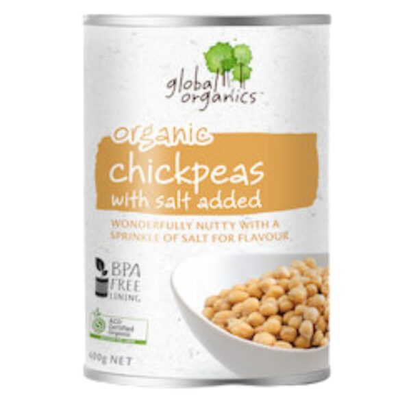 Organic chickpeas salted 400g - Global organics