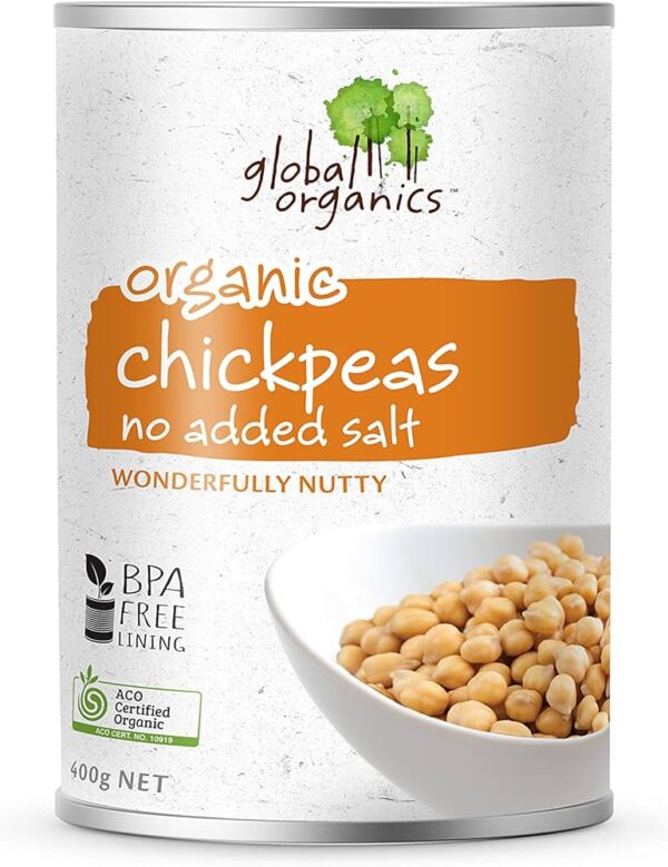 Organic chickpeas unsalted 400g - Global organics