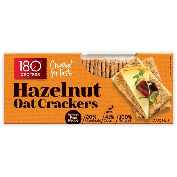 Oat crackers hazelnut 150g - 180 degrees