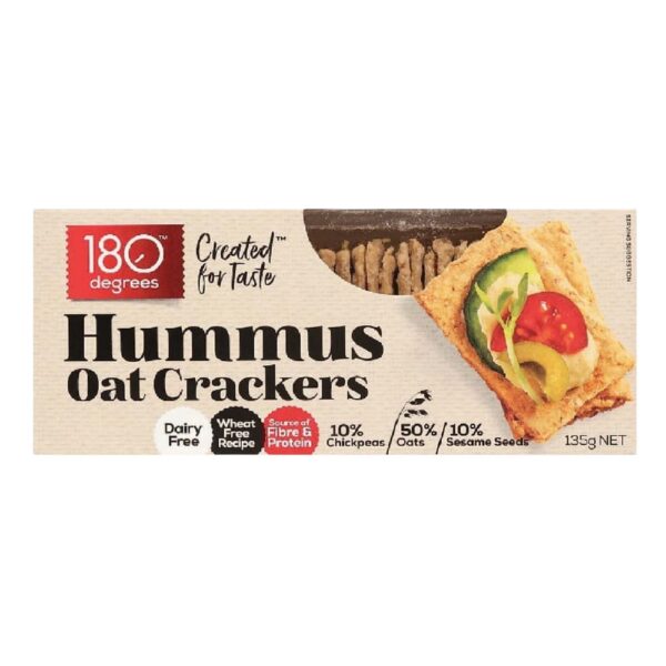 Oat crackers hummus 150g - 180 degrees