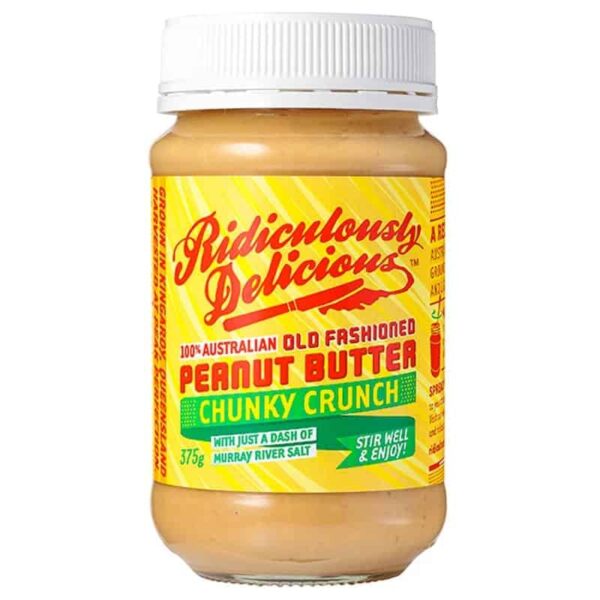 Chunky crunch peanut butter 375g - Ridiculous delicious