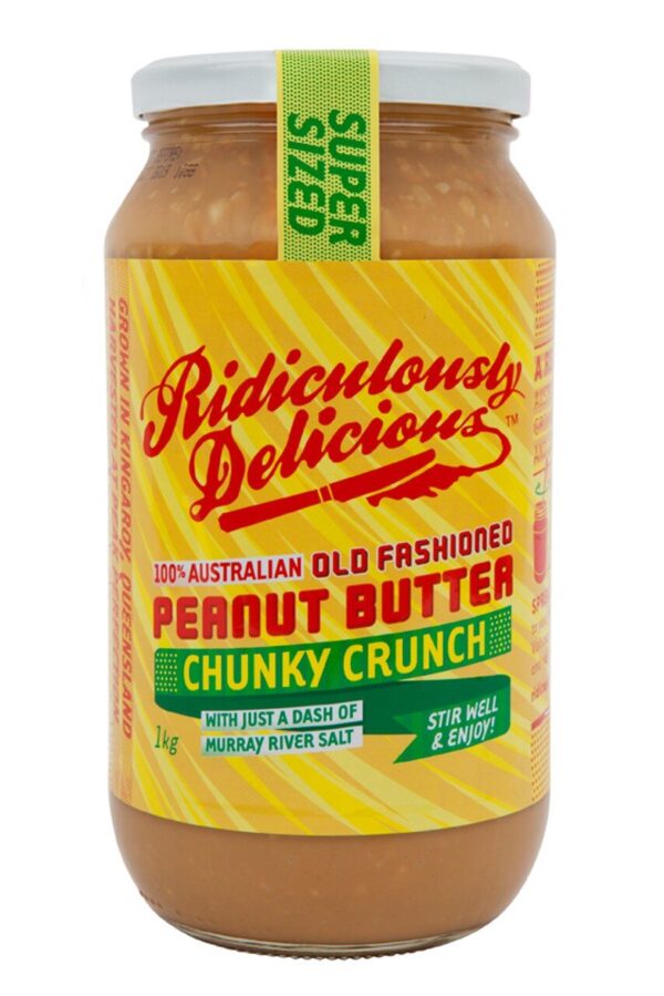 Chunky Crunch Peanut Butter 1kg - Ridiculously Delicious