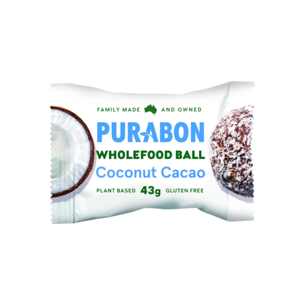 Coconut cacao wholefood ball 43g - Purabon