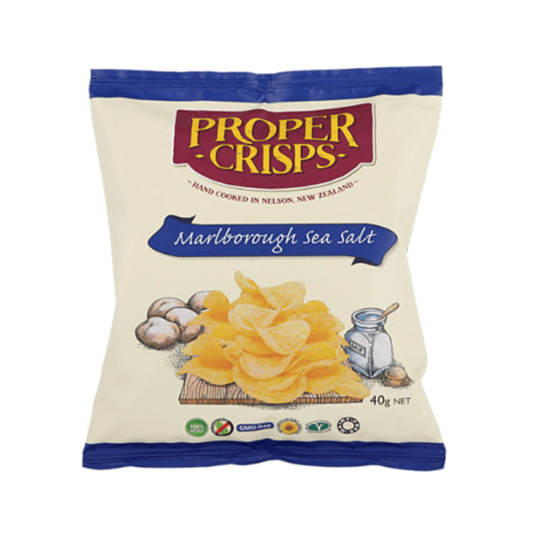 Marlborough Sea Salt chips 40g - Proper Crisps