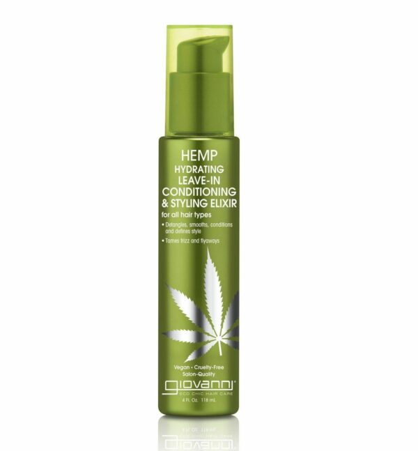 GIOVANNI Hemp Hydrating Leave In Conditioning Styling Elixir, 4 oz.